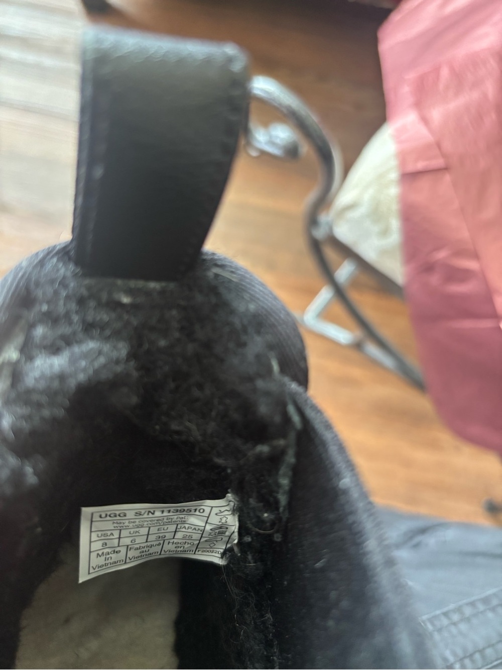 UGG Black Leather Platform Chelsea Ankle Boots - Picture 6 of 6